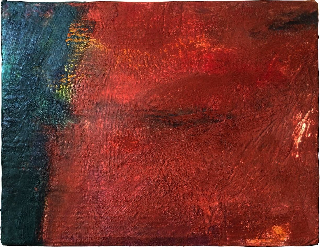 Encaustic painting, on cardboard L. Schmidt